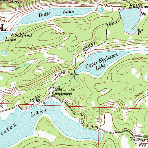 Topographic Map of Little Eggleston Reservoir, CO
