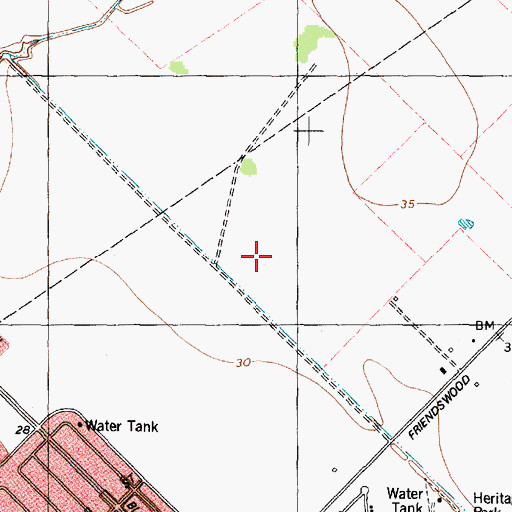 Topographic Map of C D Landolt Elementary School, TX