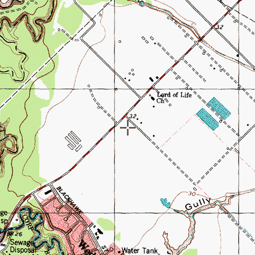 Topographic Map of Clear Brook High School, TX