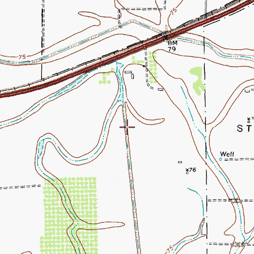 Topographic Map of Walker Station Elementary School, TX