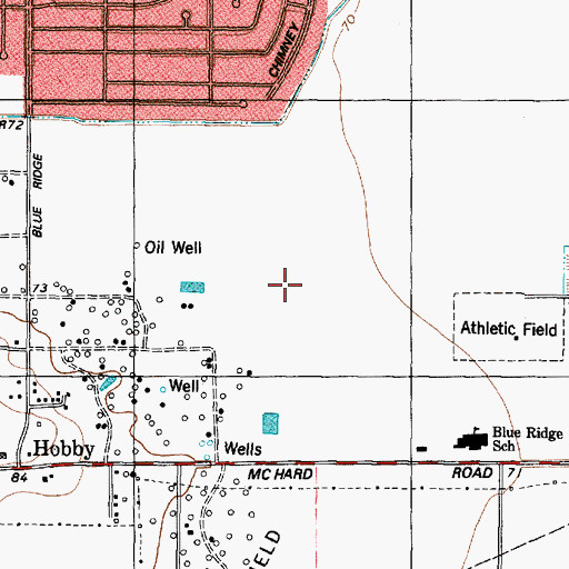 Topographic Map of Willowridge High School, TX