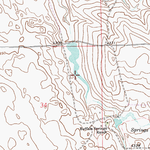 Topographic Map of Buffalo Creek Reservoir, CO