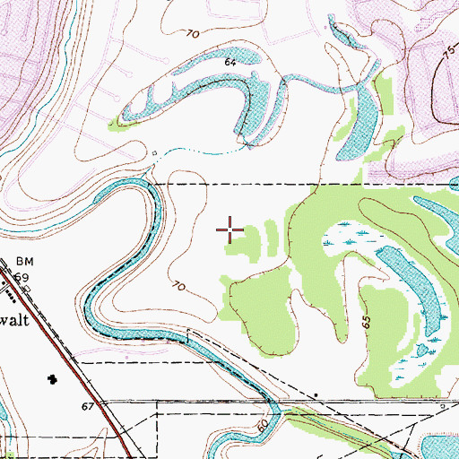 Topographic Map of Palmer Elementary School, TX