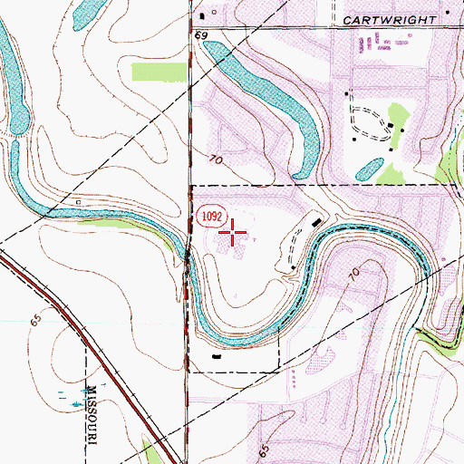 Topographic Map of Quail Valley Middle School, TX