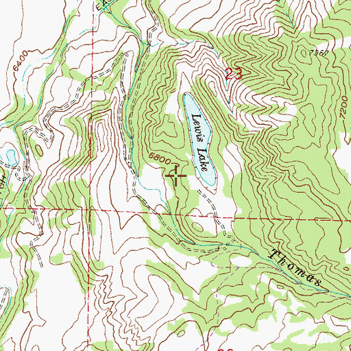 Topographic Map of Thomas Dam, CO