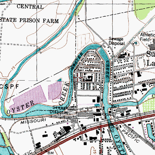 Topographic Map of Fort Bend County Alternative School - Fort Bend, TX