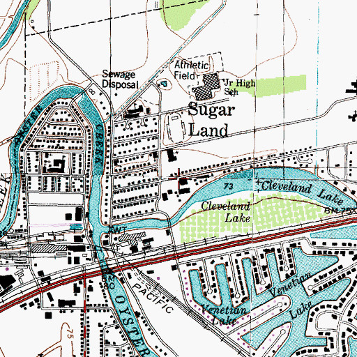 Topographic Map of Lakeview Elementary School, TX