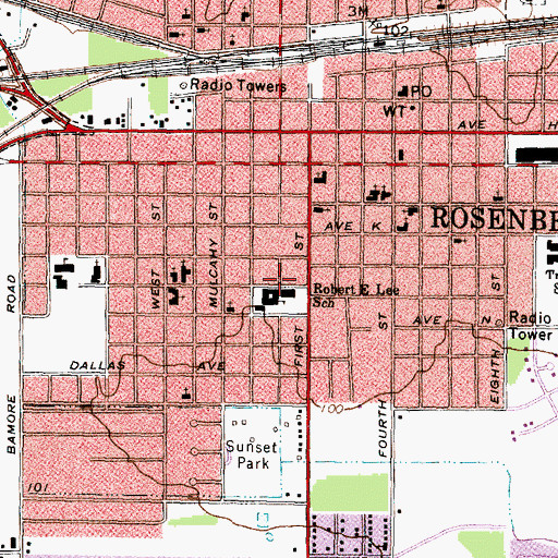 Topographic Map of Alternative Learning Center, TX
