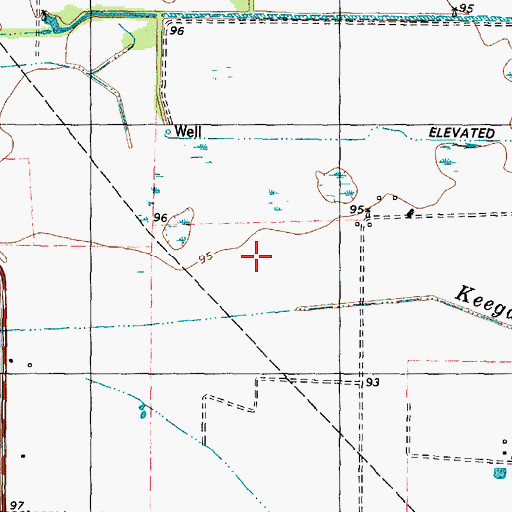 Topographic Map of Mission Glen Elementary School, TX