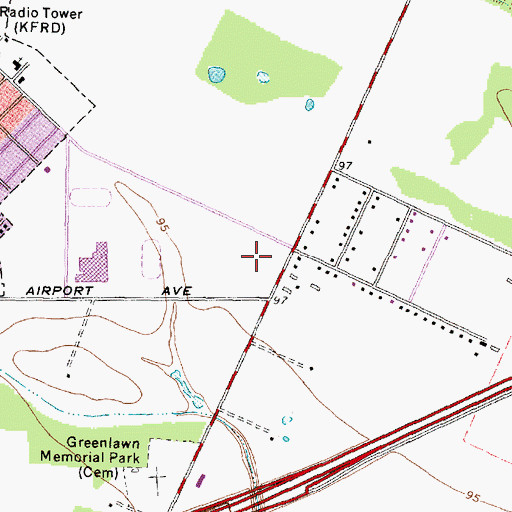 Topographic Map of B F Terry High School, TX