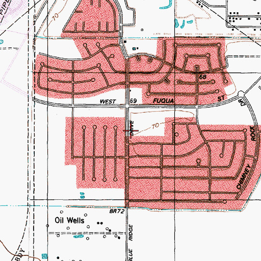 Topographic Map of Briargate Elementary School, TX