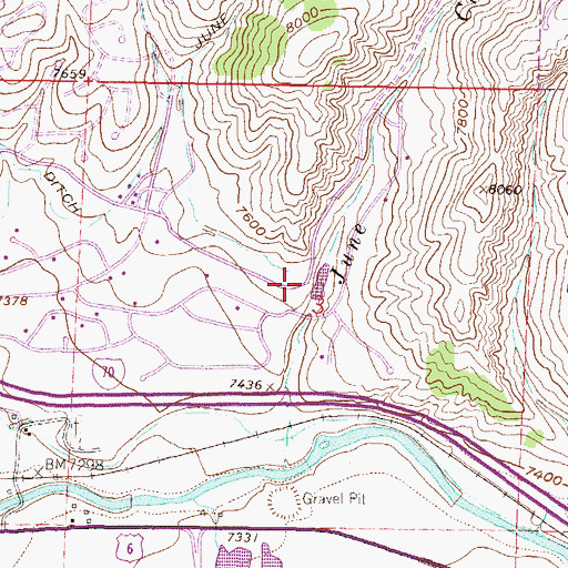 Topographic Map of June Creek Dam, CO