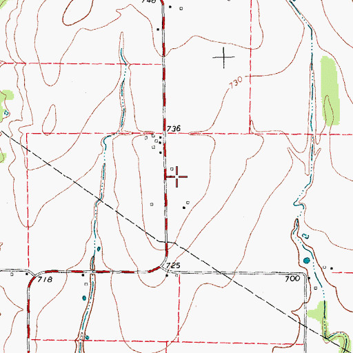 Topographic Map of Trenton High School, TX