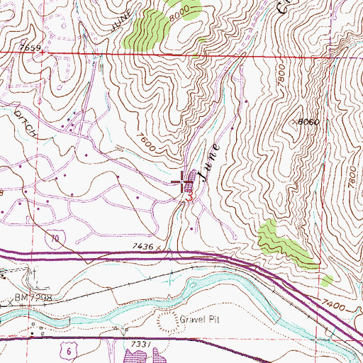 Topographic Map of June Creek Reservoir, CO
