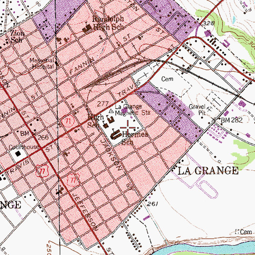 Topographic Map of Hermes Elementary School, TX