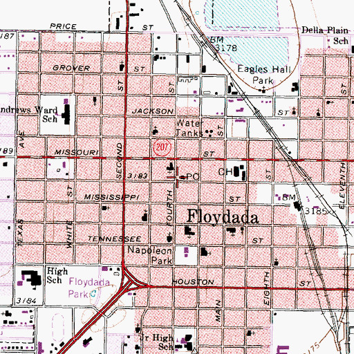 Topographic Map of Caprock County Learning Co - op, TX