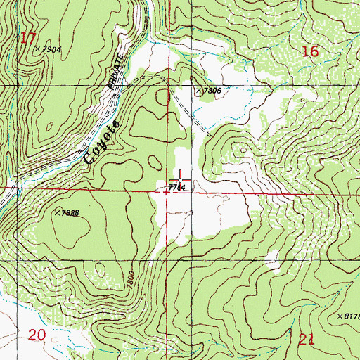 Topographic Map of Sappington Reservoir, CO