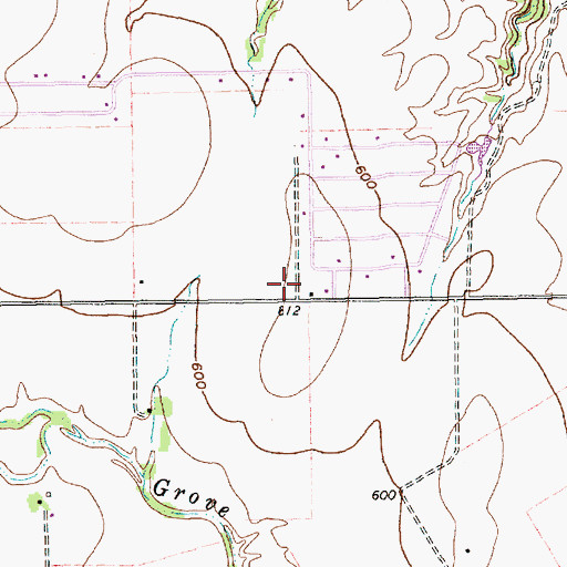 Topographic Map of Shackelford Elementary School, TX