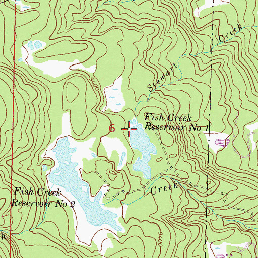 Topographic Map of Fish Creek Number 1 Dam, CO