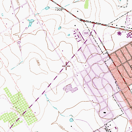 Topographic Map of Stephenville Intermediate School, TX