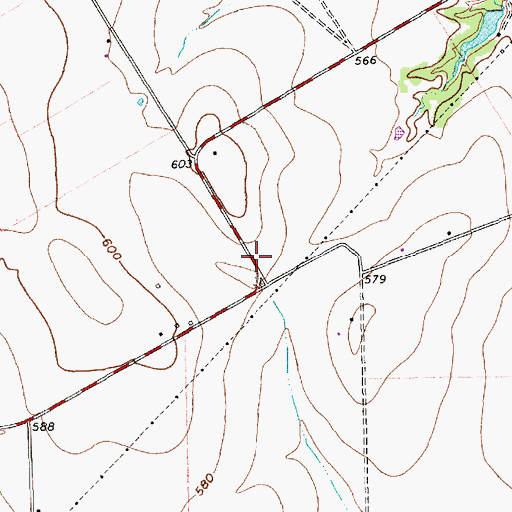 Topographic Map of Palmer High School, TX