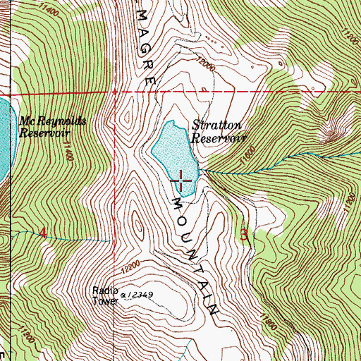 Topographic Map of Mount Baldy Dam, CO
