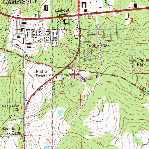 Topographic Map of Spring Hill Church, FL