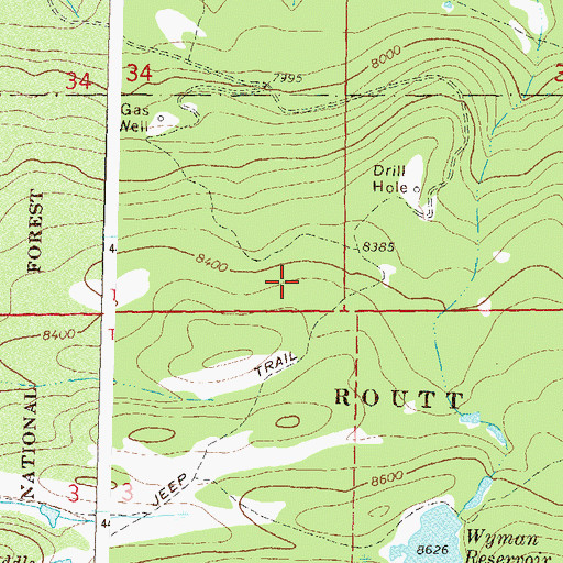 Topographic Map of Butler Reservoir Dam, CO