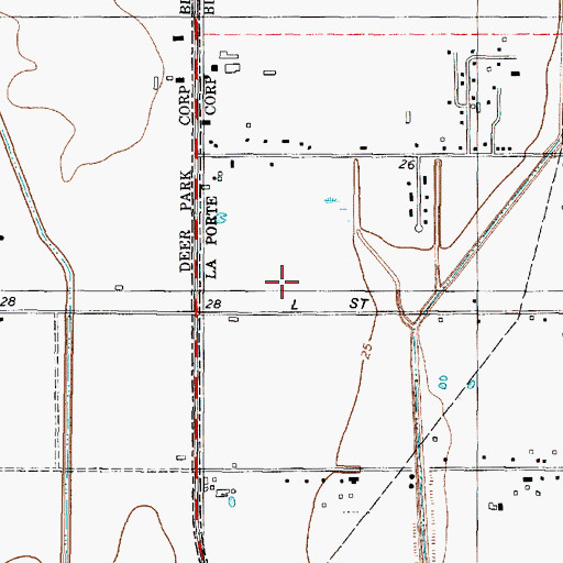 Topographic Map of Lomax Junior High School, TX