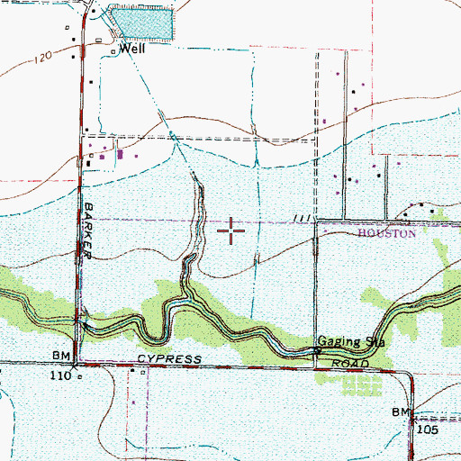 Topographic Map of Mayde Creek High School, TX