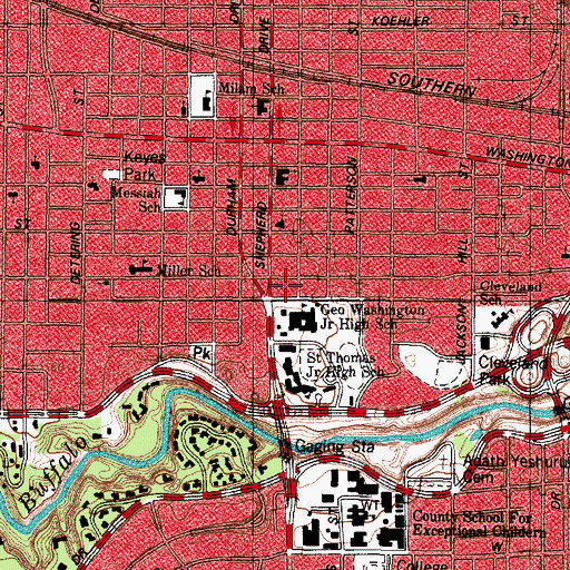 Topographic Map of Law Enforcement - Criminal Justice High School, TX