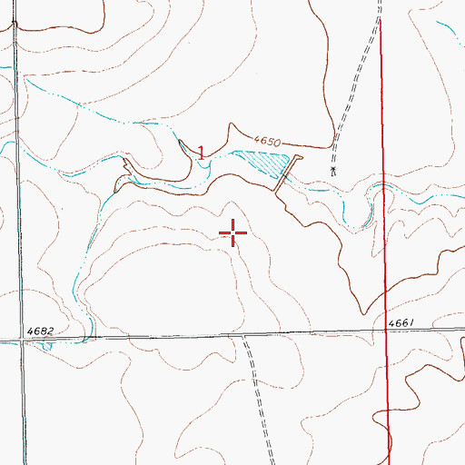 Topographic Map of Jett Reservoir, CO