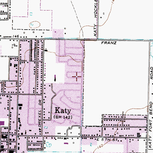 Topographic Map of Katy Opportunity Awareness Center, TX