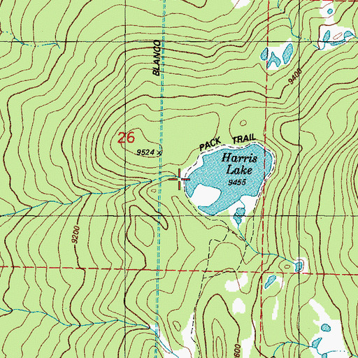 Topographic Map of Harris Lake Dam, CO