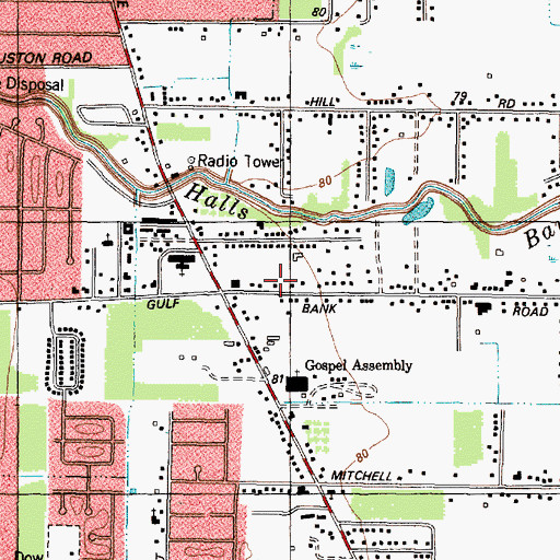 Topographic Map of Keeble Early Childhood Center, TX