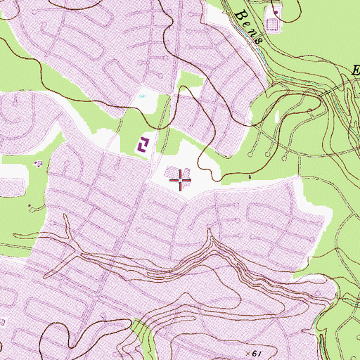 Topographic Map of Kingwood Middle School, TX