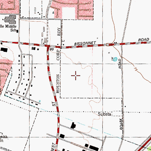 Topographic Map of Kipp Academy, TX