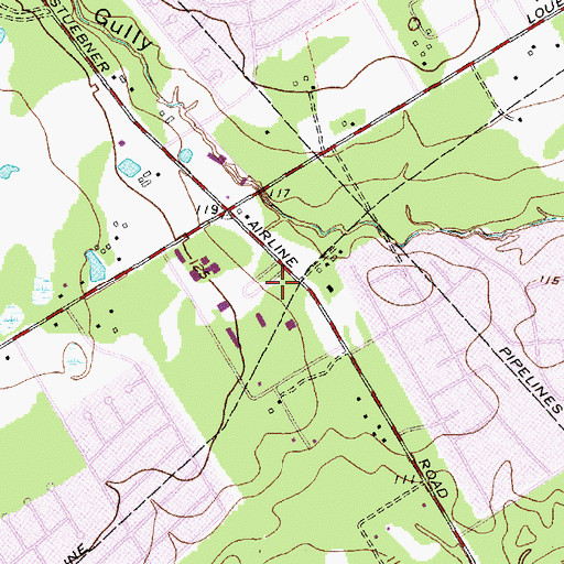 Topographic Map of Klein High School, TX
