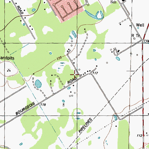Topographic Map of Klenk Elementary School, TX