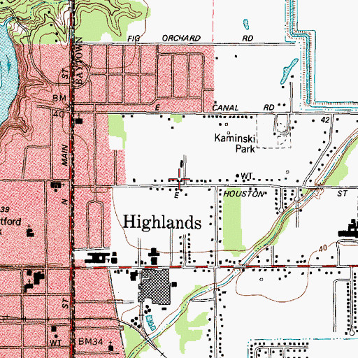 Topographic Map of Hopper Primary School, TX