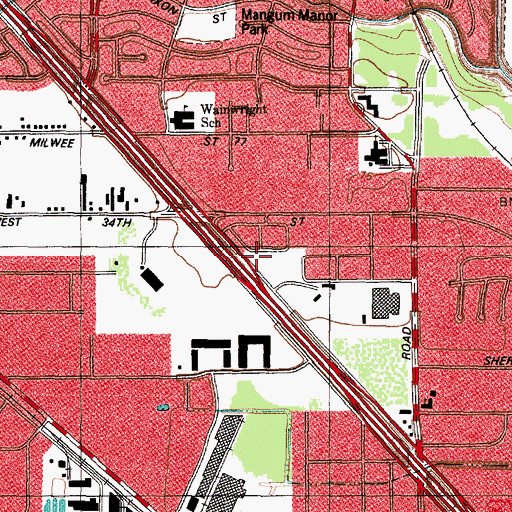 Topographic Map of Houston Educational Learning Enrichment, TX
