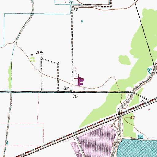 Topographic Map of Huffman Middle School, TX