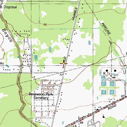Topographic Map of Jack M Fields Senior Elementary School, TX