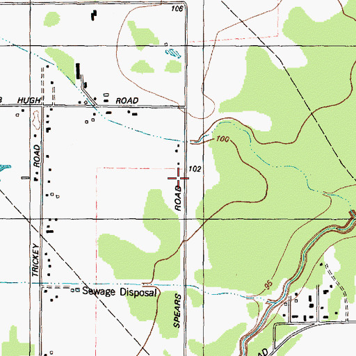 Topographic Map of High Point School North, TX