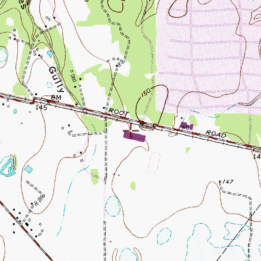 Topographic Map of Hildebrandt Intermediate School, TX