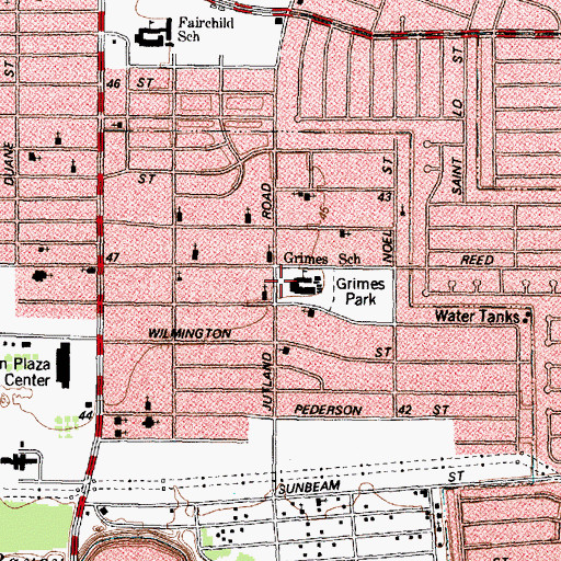 Topographic Map of Grimes Elementary School, TX