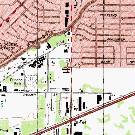 Topographic Map of Gulf Shores Alternative School, TX