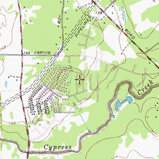 Topographic Map of Hamilton Junior High School, TX