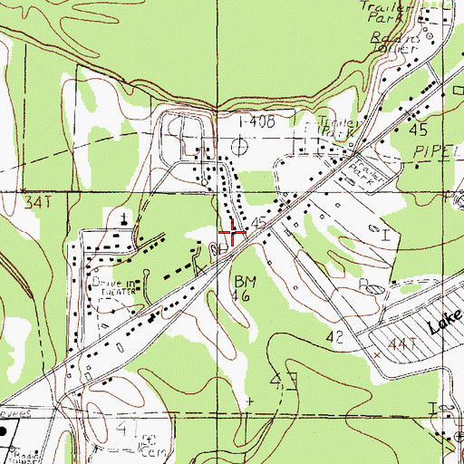 Topographic Map of Hardin - Chambers Education Center, TX