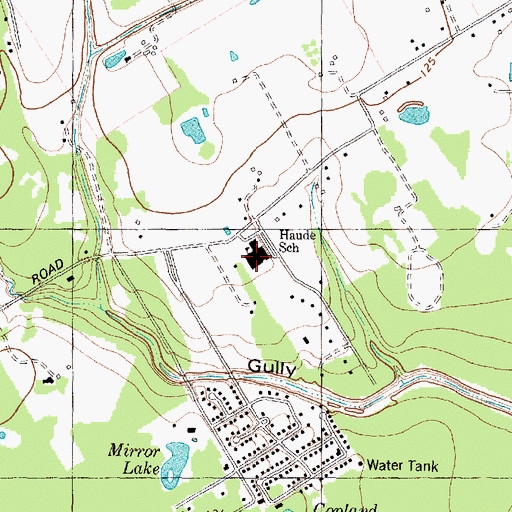Topographic Map of Haude Elementary School, TX